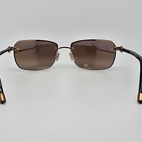 Coach Bleecker S322 Brown Gold Frame Brown Gradient Lens Semi Rimless Sunglasses main image 11